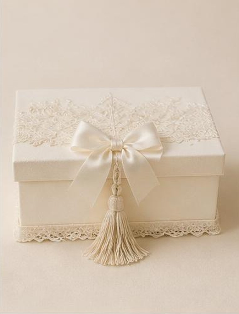 Newborn lace memory box