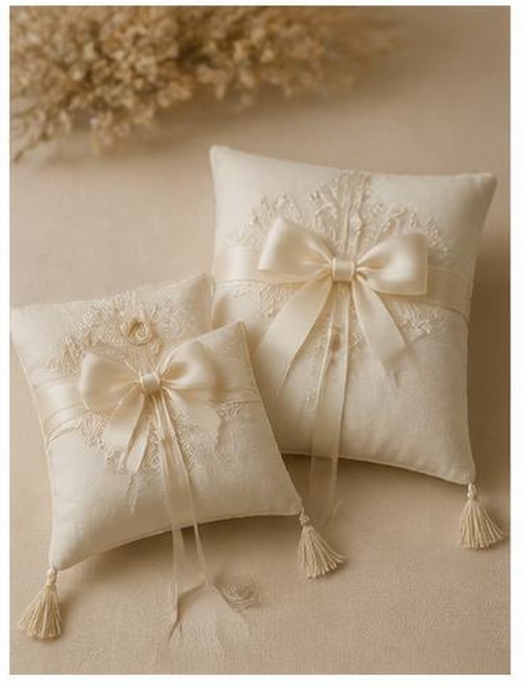 Mother and baby ring pillow set