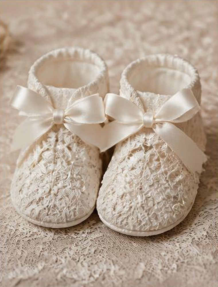 Newborn lace booties