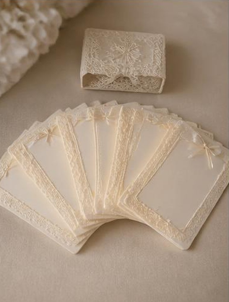 Newborn lace milestone card set
