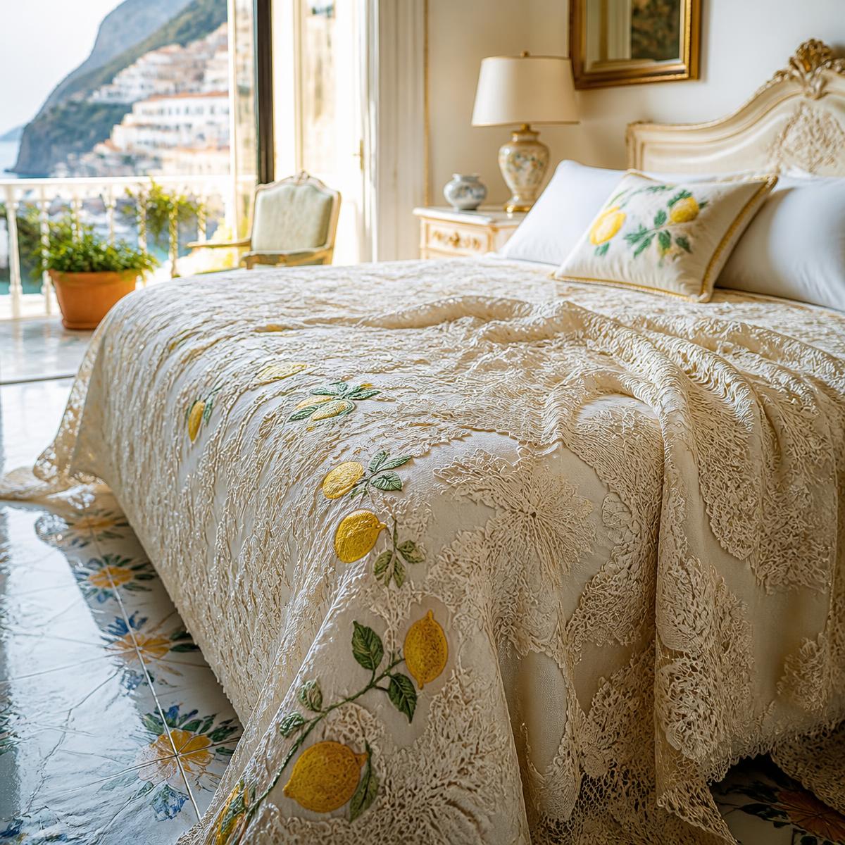 Copriletto Limoni di Amalfi